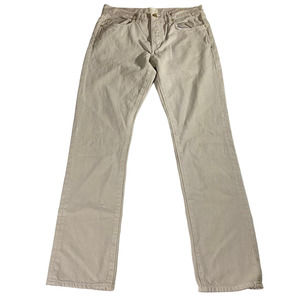 $175 Sid Mashburn Slim Straight Jeans Khaki Canvas Men 34x32